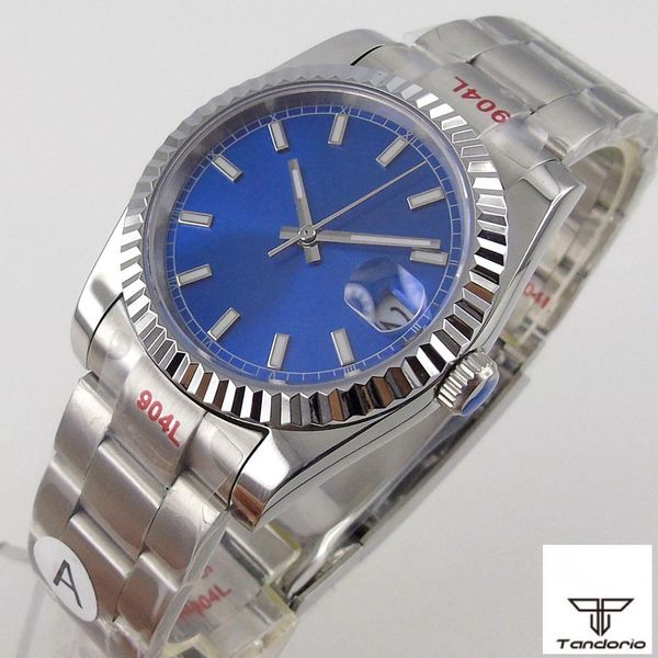 36mm/40mm saffier gentlemen's watch japan miyota 8215 automatic movement blueface coin bezel jubilee bracelet date cyclops unisex, Slivery;brown 
36mm/40mm saffier gentlemen's watch japan miyota 8215 automatic movement blueface coin bezel jubilee bracelet date cyclops unisex, Slivery;brown