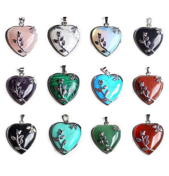 15 colors natural stone heart pendant amethyst green aventurine pink crystal stone necklace pendant rose flower natural stone
15 colors natural stone heart pendant amethyst green aventurine pink crystal stone necklace pendant rose flower natural stone