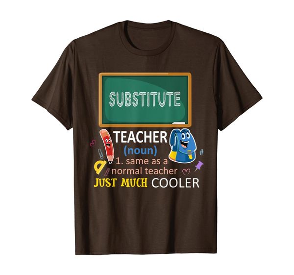 substitute teacher definition back to school t shirt gift, White;black