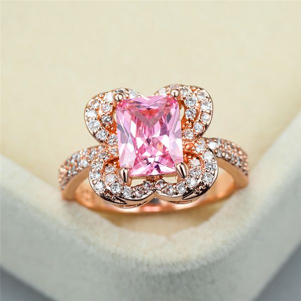 luxury female princess pink crystal ring charm rose gold color wedding rings for women square zircon butterfly engagement ring, Slivery;golden
luxury female princess pink crystal ring charm rose gold color wedding rings for women square zircon butterfly engagement ring, Slivery;golden