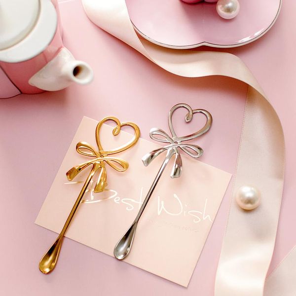 spoons 3d bow knot heart shaped mini coffee spoon tea dessert hanging glod silver stainless steel flatware
spoons 3d bow knot heart shaped mini coffee spoon tea dessert hanging glod silver stainless steel flatware