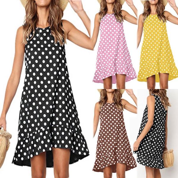 women's swimwear 2021 floral straps casual loose beach dress summer polka dot print ruffled sleeveless o-neck pocket female, White;black
women's swimwear 2021 floral straps casual loose beach dress summer polka dot print ruffled sleeveless o-neck pocket female, White;black