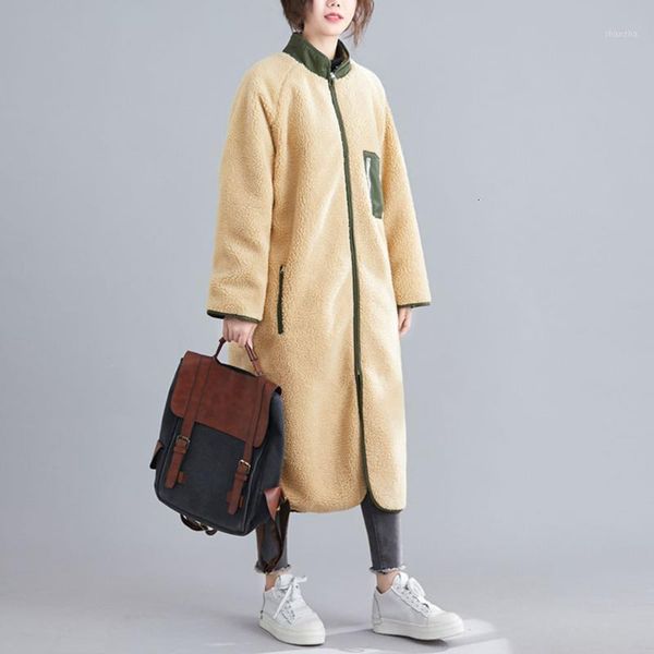 women's trench coats quality jacket autumn women large size long loose lamb hair can be worn on both sides five colors windbreaker coat, Tan;black
women's trench coats quality jacket autumn women large size long loose lamb hair can be worn on both sides five colors windbreaker coat, Tan;black