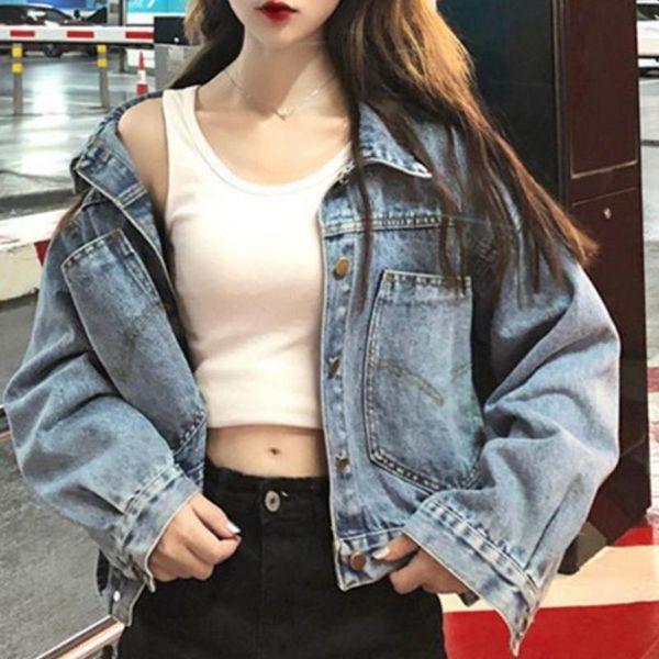 women's jackets 2021 autumn fashion women ladies long sleeve casual bf denim jacket single breasted jean vintage coat, Black;brown
women's jackets 2021 autumn fashion women ladies long sleeve casual bf denim jacket single breasted jean vintage coat, Black;brown
