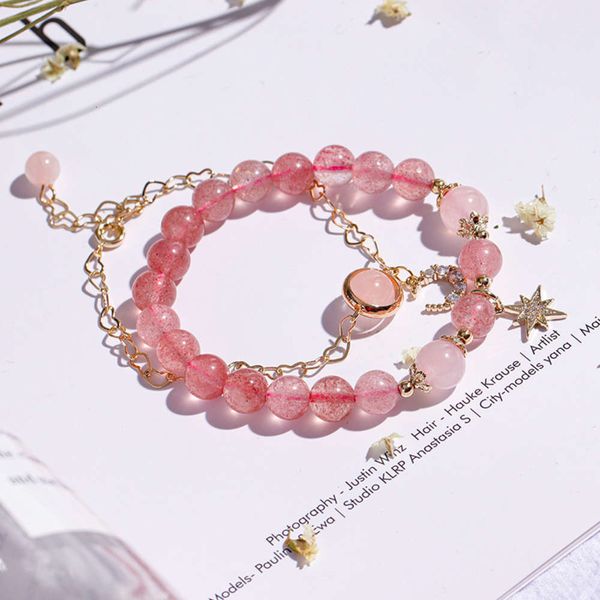 strands strawberry crystal bracelet girl student transfer bracelet valentine's day gift, Black
strands strawberry crystal bracelet girl student transfer bracelet valentine's day gift, Black