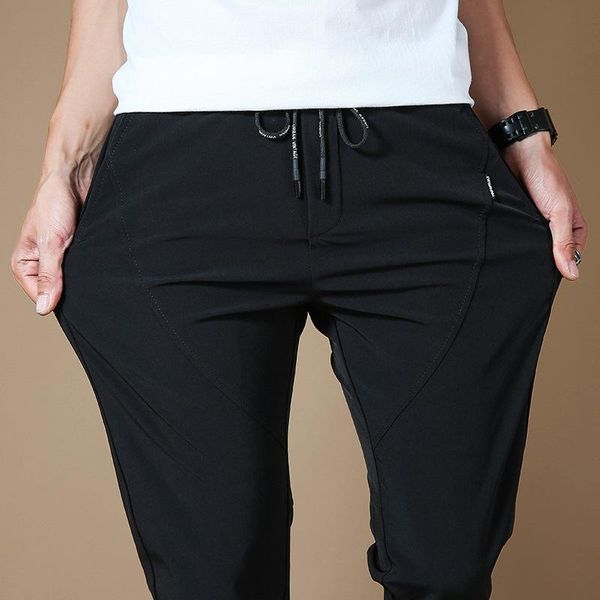 men's pants summer ice silk men 2021 fashion stretch casual pure color slim breathable long, Black
men's pants summer ice silk men 2021 fashion stretch casual pure color slim breathable long, Black