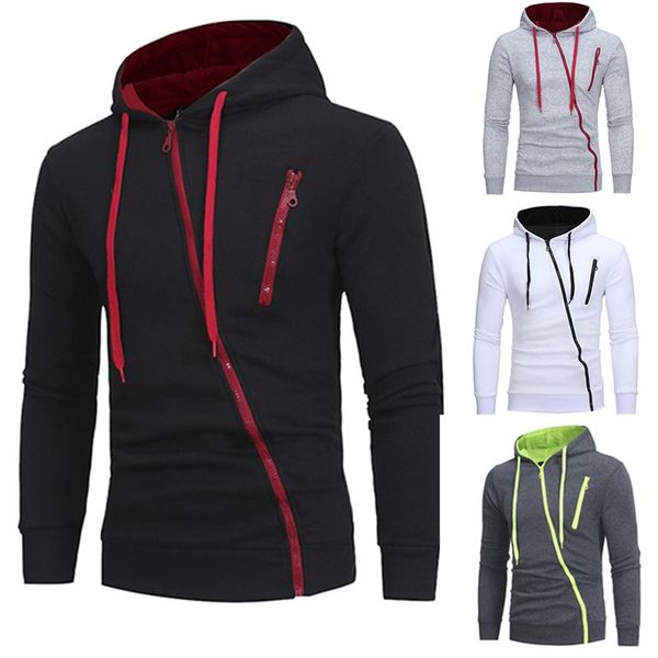 men's hoodies & sweatshirts spring autumn men fashion casual oblique zipper coat drawstring sportswear comfortable male sweatshirt plus, Black
men's hoodies & sweatshirts spring autumn men fashion casual oblique zipper coat drawstring sportswear comfortable male sweatshirt plus, Black