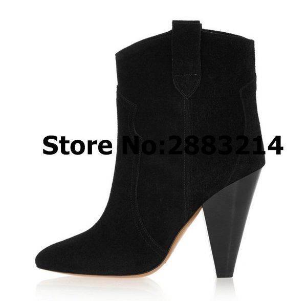 boots original suede spike high heels winter fashion lady ankle slip-on autumn celebrity style short zapatos de mujer, Black
boots original suede spike high heels winter fashion lady ankle slip-on autumn celebrity style short zapatos de mujer, Black