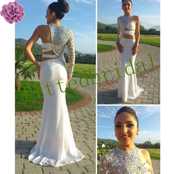 amazing one shoulder evening gowns crystals beaded mermaid women dubai formal party prom dresses long sleeve, Black
amazing one shoulder evening gowns crystals beaded mermaid women dubai formal party prom dresses long sleeve, Black