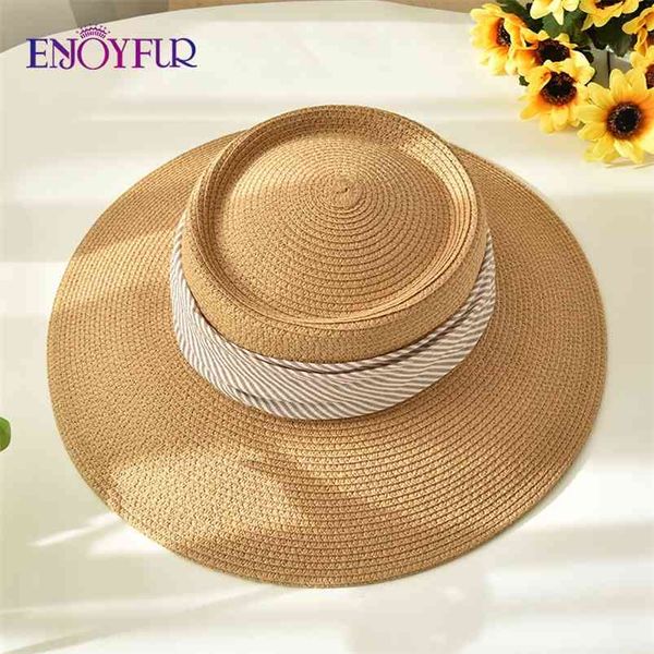 enjoyfur women summer sun hats wide brim straw beach female fashion panama uv sun protection travel cap chapeu feminino 210709, Blue;gray
enjoyfur women summer sun hats wide brim straw beach female fashion panama uv sun protection travel cap chapeu feminino 210709, Blue;gray
