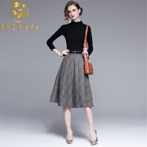 elegant women sweater and plaid skirt 2 piece set fashion autumn winter o-neck knitted lady 210506, White
elegant women sweater and plaid skirt 2 piece set fashion autumn winter o-neck knitted lady 210506, White