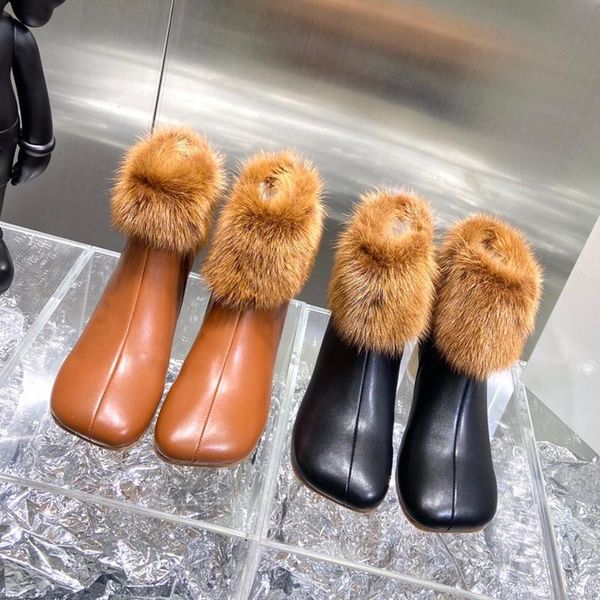 boots fur ankle women round heels square toe real cow leather plush inner runway style 2021 winter design shoes, Black
boots fur ankle women round heels square toe real cow leather plush inner runway style 2021 winter design shoes, Black