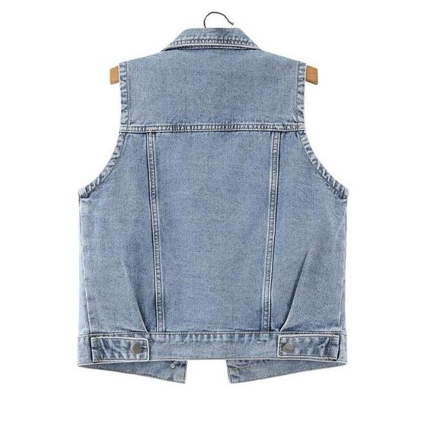 women's vests oversized women sleeveless denim jacket vest spring summer korean fashion light blue jeans coat plus size female clothes, Black;white 
women's vests oversized women sleeveless denim jacket vest spring summer korean fashion light blue jeans coat plus size female clothes, Black;white