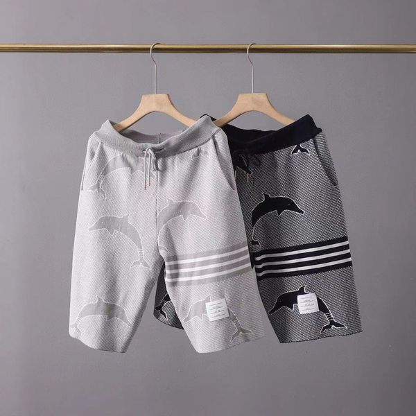 tb tom brown summer dolphin knit pattern four bar loose casual sports five shorts for men and women, Black
tb tom brown summer dolphin knit pattern four bar loose casual sports five shorts for men and women, Black