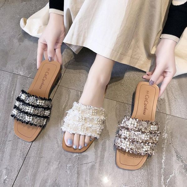 slippers string bead tassel summer woman shoes flats mixed color anti-skid slides soft bottom femme brief flip flops beach, Black
slippers string bead tassel summer woman shoes flats mixed color anti-skid slides soft bottom femme brief flip flops beach, Black