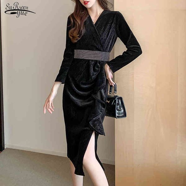 spring french style vintage dress red bright velvet female elegant ruffled women with belt robe femme 12556 210521, Black;gray
spring french style vintage dress red bright velvet female elegant ruffled women with belt robe femme 12556 210521, Black;gray