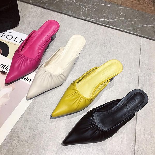 slippers women outside summer 2021 fashion thin low heels pointed toe slip on casual slides ladies mules, Black
slippers women outside summer 2021 fashion thin low heels pointed toe slip on casual slides ladies mules, Black