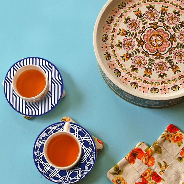 mats & pads holders placemat ornament printing mat exquisite tableware cup pad craft home decoration festival gifts