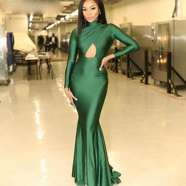 arrival high neck prom dresses keyhole long sleeves celebrity formal holiday wear evening party gowns custom made, Black
arrival high neck prom dresses keyhole long sleeves celebrity formal holiday wear evening party gowns custom made, Black