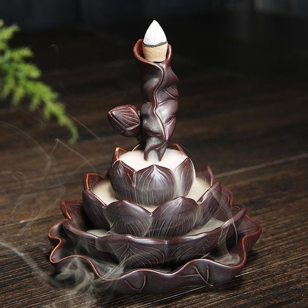 back flow incense burner ceramic creative lotus antique large purple sand ornaments fragrance lamps
back flow incense burner ceramic creative lotus antique large purple sand ornaments fragrance lamps