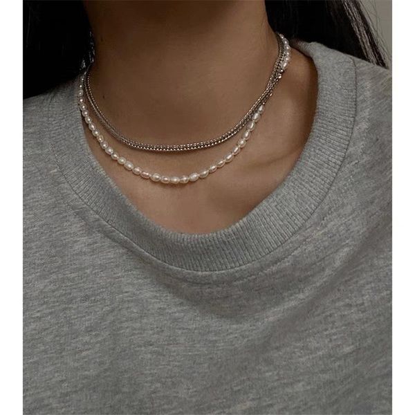 chokers lovoacc elegant natural freshwater pearl necklace for women irregular baroque pearls beaded asymmetry chain choker necklaces, Golden;silver
chokers lovoacc elegant natural freshwater pearl necklace for women irregular baroque pearls beaded asymmetry chain choker necklaces, Golden;silver