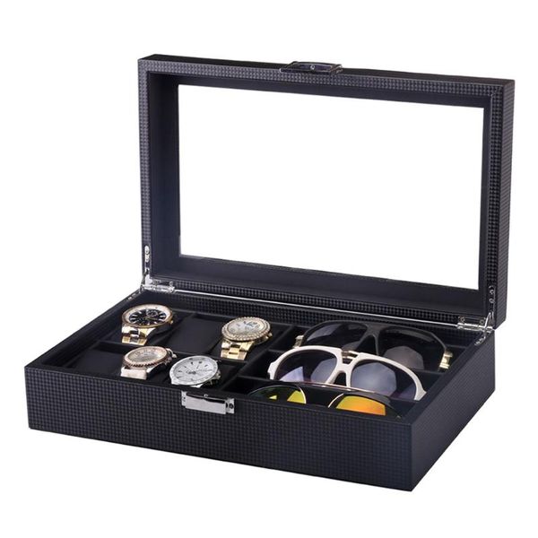 watch boxes & cases 9 grids watches glasses jewelry box pu leather case clear glass plate, Black;blue
watch boxes & cases 9 grids watches glasses jewelry box pu leather case clear glass plate, Black;blue