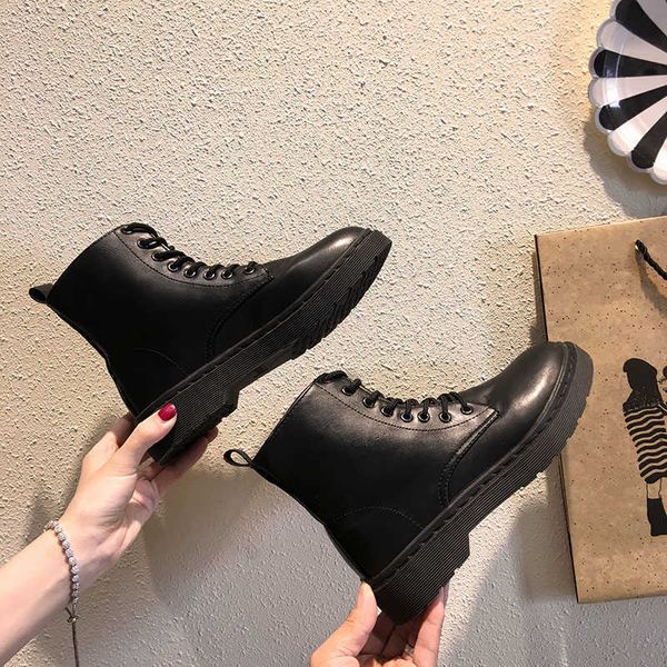 spring autumn ankle boots women round toe lace up shoes for woman fashion motorcycle platform casual chic women's shoes 210611, Black
spring autumn ankle boots women round toe lace up shoes for woman fashion motorcycle platform casual chic women's shoes 210611, Black