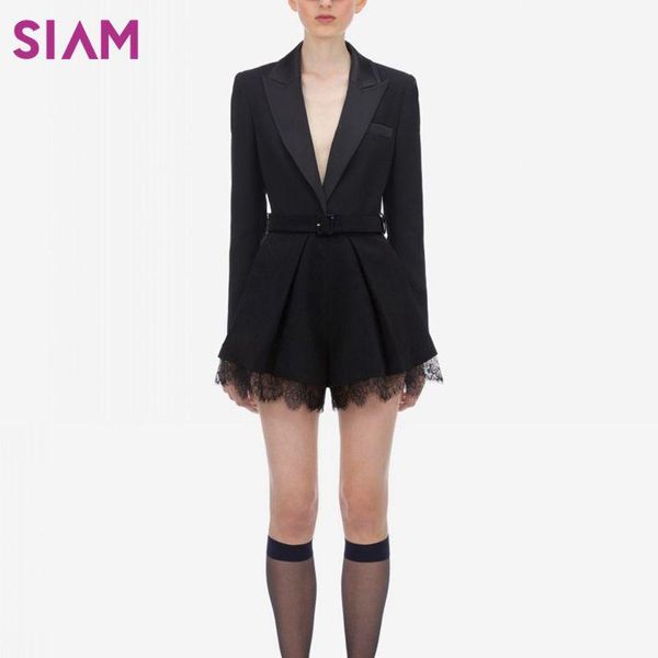 women's jumpsuits & rompers siam 2021 lace black jumpsuit women winter office elegant long sleeve mini short clothes, Black;white
women's jumpsuits & rompers siam 2021 lace black jumpsuit women winter office elegant long sleeve mini short clothes, Black;white