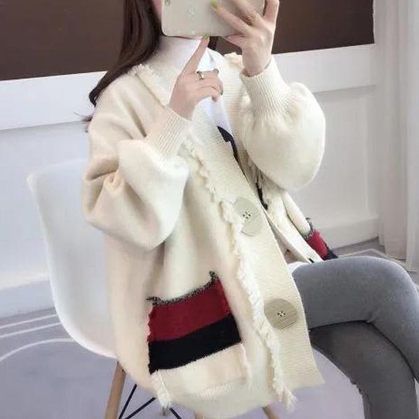 women's knits & tees qnpqyx sweater cardigan korean casual sweaters autumn winter long sleeve v-neck button oversized cardigans jacket, White
women's knits & tees qnpqyx sweater cardigan korean casual sweaters autumn winter long sleeve v-neck button oversized cardigans jacket, White