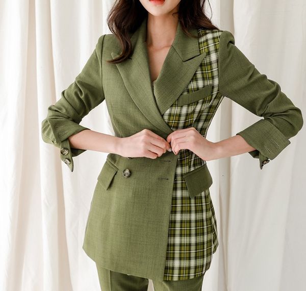 women's two piece pants zawfl - women's green plaid long jacket, suit + trousers, 2-piece set, elegant office clothes in 2021, White
women's two piece pants zawfl - women's green plaid long jacket, suit + trousers, 2-piece set, elegant office clothes in 2021, White
