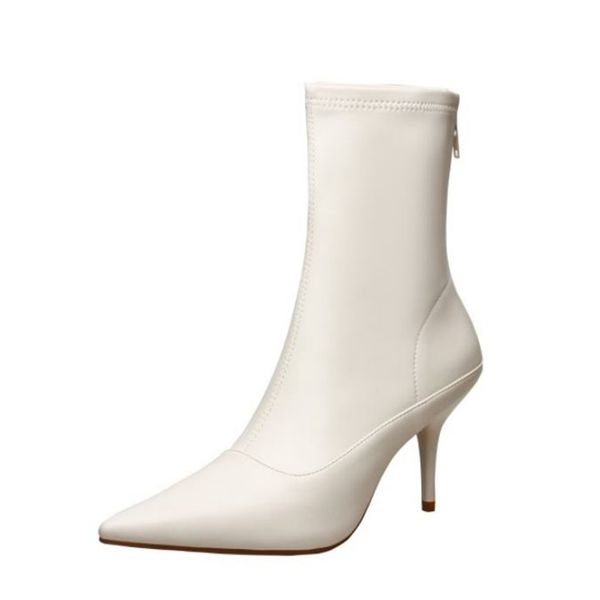 Size 33-40 New Women Winter Ankle Boots Shoes Thin High Heels Concise Sexy Party Club Female Ladies Footwear, White
Size 33-40 New Women Winter Ankle Boots Shoes Thin High Heels Concise Sexy Party Club Female Ladies Footwear, White