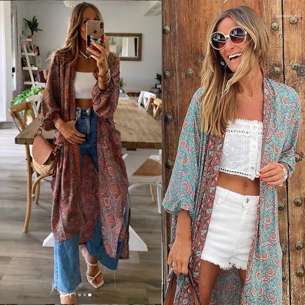 women's blouses & shirts boho floral print knit long cardigan women 2021 autumn outwear plus size side splitted maxi fashion lady1, White
women's blouses & shirts boho floral print knit long cardigan women 2021 autumn outwear plus size side splitted maxi fashion lady1, White