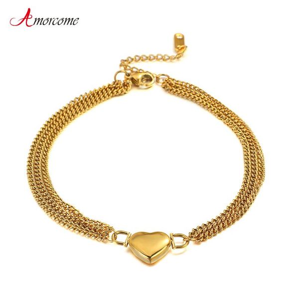 amorcome 2021 fashion gold multilayer heart charm chains bracelets for women stainless steel bracelet female bangles jewelry link, chain, Black
amorcome 2021 fashion gold multilayer heart charm chains bracelets for women stainless steel bracelet female bangles jewelry link, chain, Black