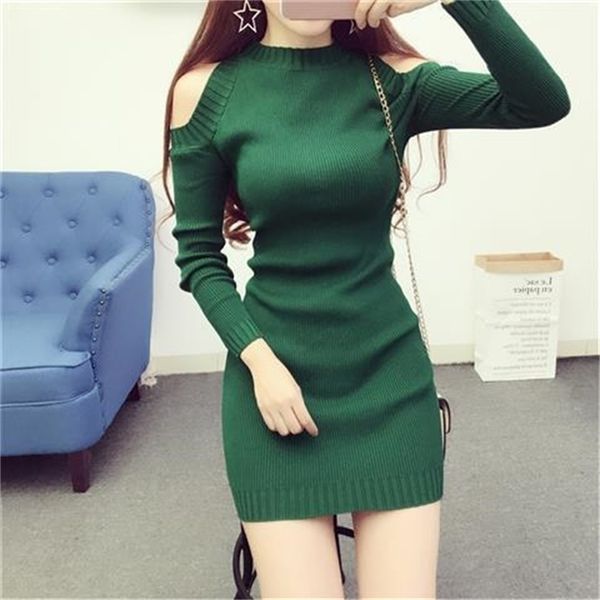 spring and autumn women's halter neck strapless long-sleeved knitted bottoming dress hip 210603, Black;gray
spring and autumn women's halter neck strapless long-sleeved knitted bottoming dress hip 210603, Black;gray