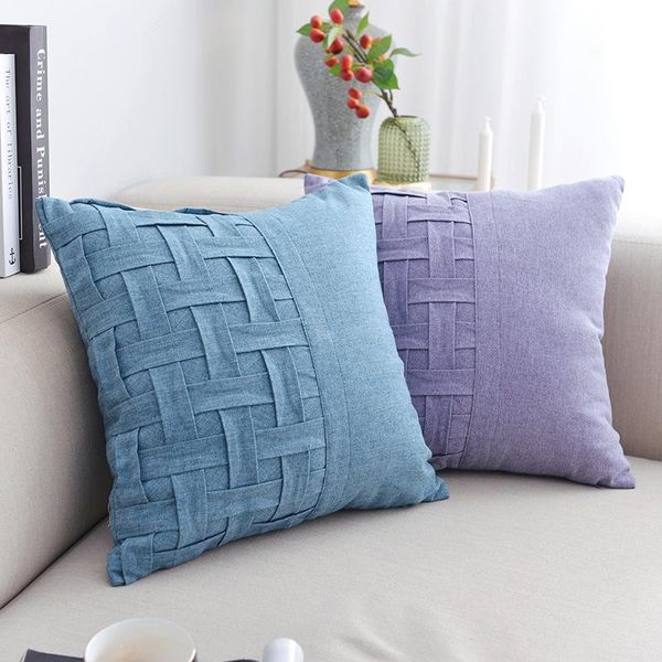 cushion/decorative pillow fashion hand-woven plaid cushion cover solid color splicing decorative pillowcase home sofa bed car decor covers 4
cushion/decorative pillow fashion hand-woven plaid cushion cover solid color splicing decorative pillowcase home sofa bed car decor covers 4