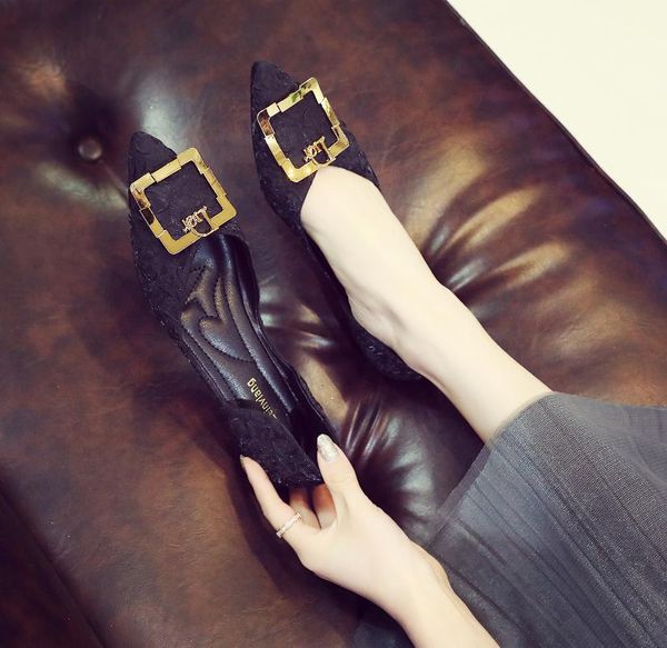 sandals flat shoes ladies autumn comfortable loafers pointed-toe casual wear british style office party 34-40, Black
sandals flat shoes ladies autumn comfortable loafers pointed-toe casual wear british style office party 34-40, Black