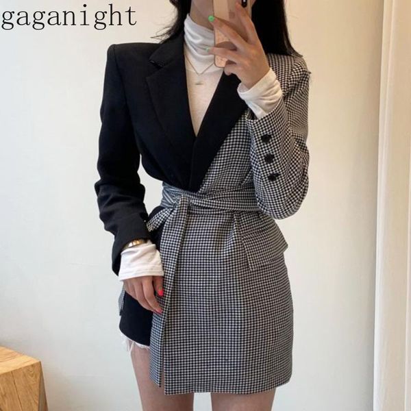 gaganight plaid solid patchwork women blazer long sleeve notched single breasted fashion lady spring autumn coat korean blazers women's, White;black
gaganight plaid solid patchwork women blazer long sleeve notched single breasted fashion lady spring autumn coat korean blazers women's, White;black