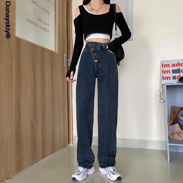 women's jeans high waist boyfriend women wide leg straight mom chic streer korean denim pants 2021 blue
women's jeans high waist boyfriend women wide leg straight mom chic streer korean denim pants 2021 blue