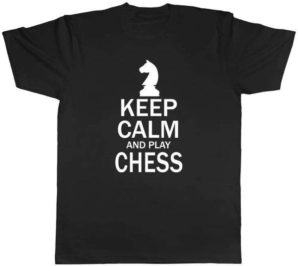keep calm and play chess mens womens ladies t-shirt, White;black