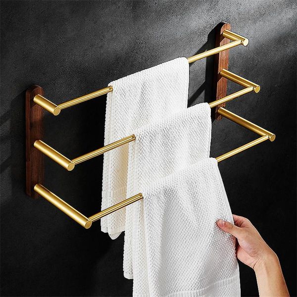 48/68cm walnut bathroom towel bar rack punch space aluminum multi-layer shelf wooden rail hanger wall mounted racks
48/68cm walnut bathroom towel bar rack punch space aluminum multi-layer shelf wooden rail hanger wall mounted racks