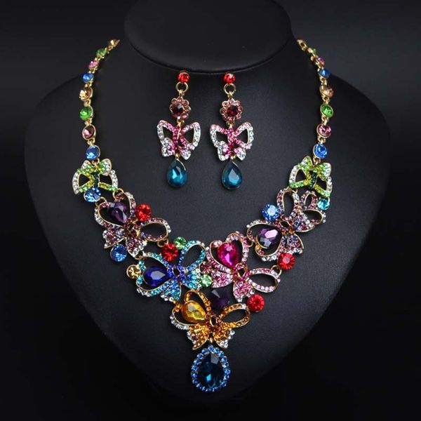 butterfly rhine-stone necklace earring set dress bridal banquet female accessories, Silver
butterfly rhine-stone necklace earring set dress bridal banquet female accessories, Silver