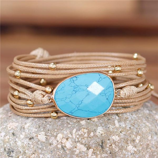 women wrap bracelet natural gilded turquoises bohemia long friendship unique handmade ethnic rope drop charm bracelets, Golden;silver
women wrap bracelet natural gilded turquoises bohemia long friendship unique handmade ethnic rope drop charm bracelets, Golden;silver