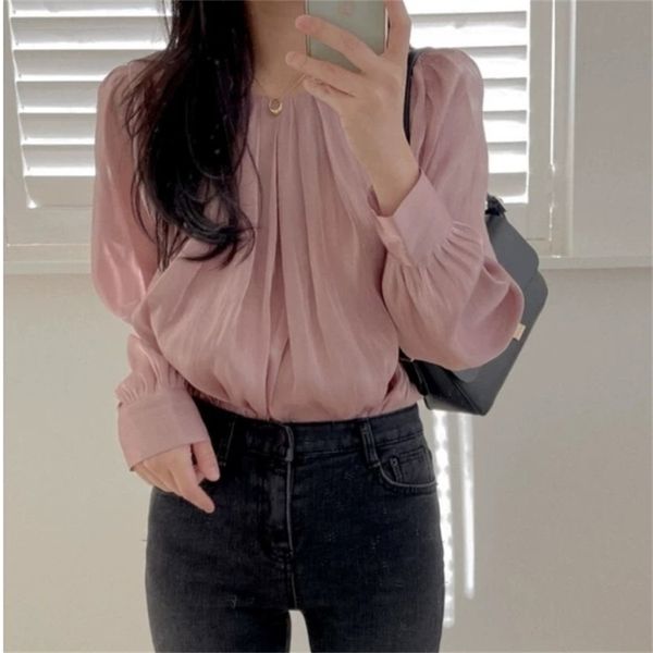 korea spring women elegant solid blouse ladies pullover o-neck long sleeve office ol casual shirt femme 210519, White
korea spring women elegant solid blouse ladies pullover o-neck long sleeve office ol casual shirt femme 210519, White