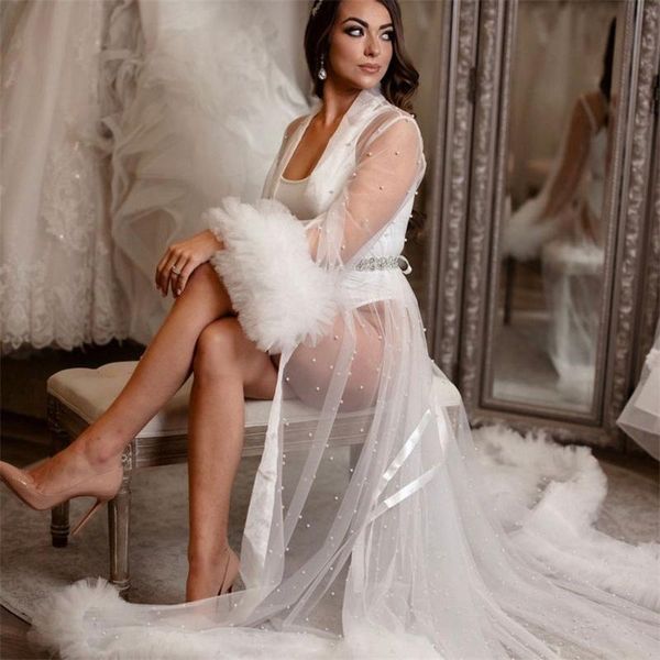 see through pearls evening dress tiered ruffles long bridal sleepwear maternity nightgowns sweep train robes, Black;red
see through pearls evening dress tiered ruffles long bridal sleepwear maternity nightgowns sweep train robes, Black;red