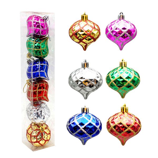 special shaped color christmas ball set 6cm electroplated plastic color painted threaded ball decoration
special shaped color christmas ball set 6cm electroplated plastic color painted threaded ball decoration