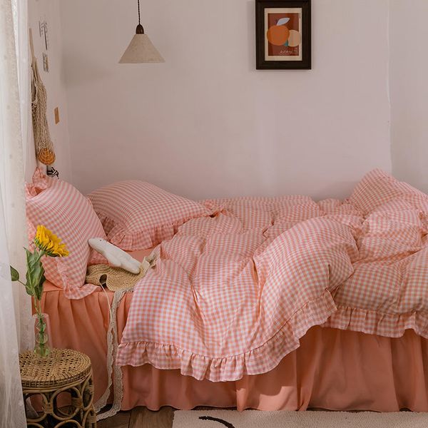 korean ins stripe plaid lace four piece set princs windnet red bed sheet skirt quilt cover japane set
korean ins stripe plaid lace four piece set princs windnet red bed sheet skirt quilt cover japane set