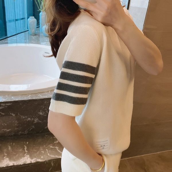 trendy four bar tb waffle wool knitted short sleeve t-shirt for men women the same style, new version in spring and summer 21, Black
trendy four bar tb waffle wool knitted short sleeve t-shirt for men women the same style, new version in spring and summer 21, Black