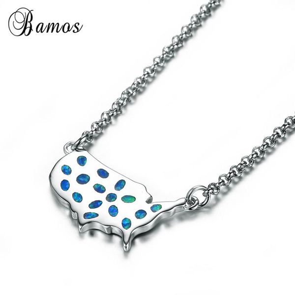 bamos female male blue white dot fire opal necklace america map thick chain&choker for women men statement jewelry pendant necklaces, Silver
bamos female male blue white dot fire opal necklace america map thick chain&choker for women men statement jewelry pendant necklaces, Silver