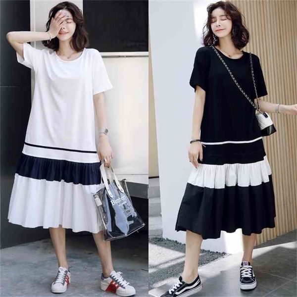 9115 pregnant woman's loose 100 fold short-sleeved dress long size pregnant super- 210726, White
9115 pregnant woman's loose 100 fold short-sleeved dress long size pregnant super- 210726, White