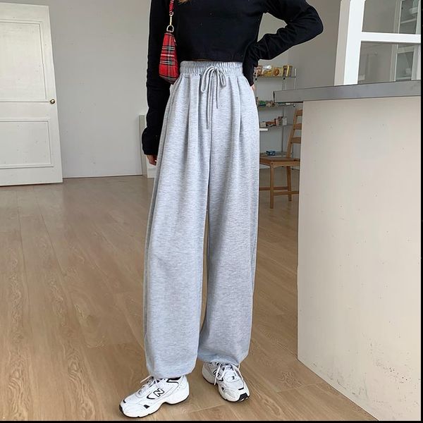 slacks loose summer soft womens pants wide leg grey black high waisted trousers, Black;white
slacks loose summer soft womens pants wide leg grey black high waisted trousers, Black;white